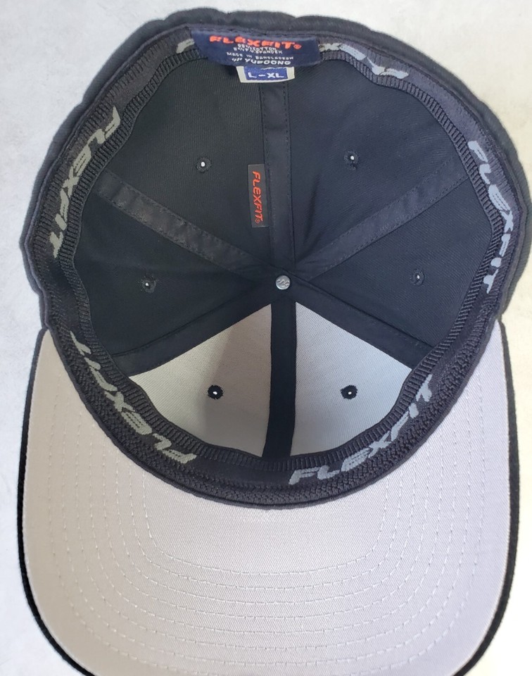 Flexfit Flatbill Fitted Hat - Dark Gray Premium 210 Cap, Sizes L/XL (7 1/4 - 7 5/8) - View #6