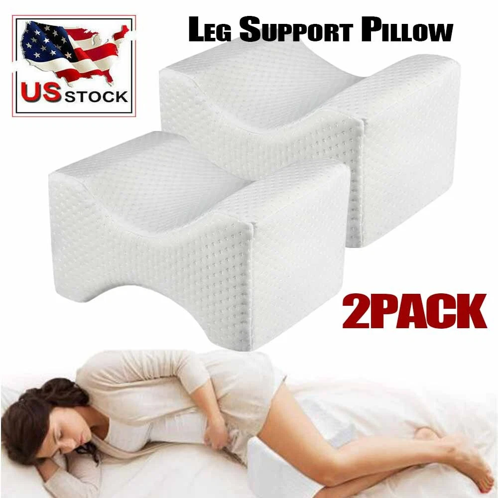 2pcs Orthopedic Memory Foam Leg Knee Pillow Sleeping Cushion for Sciatica  Relief