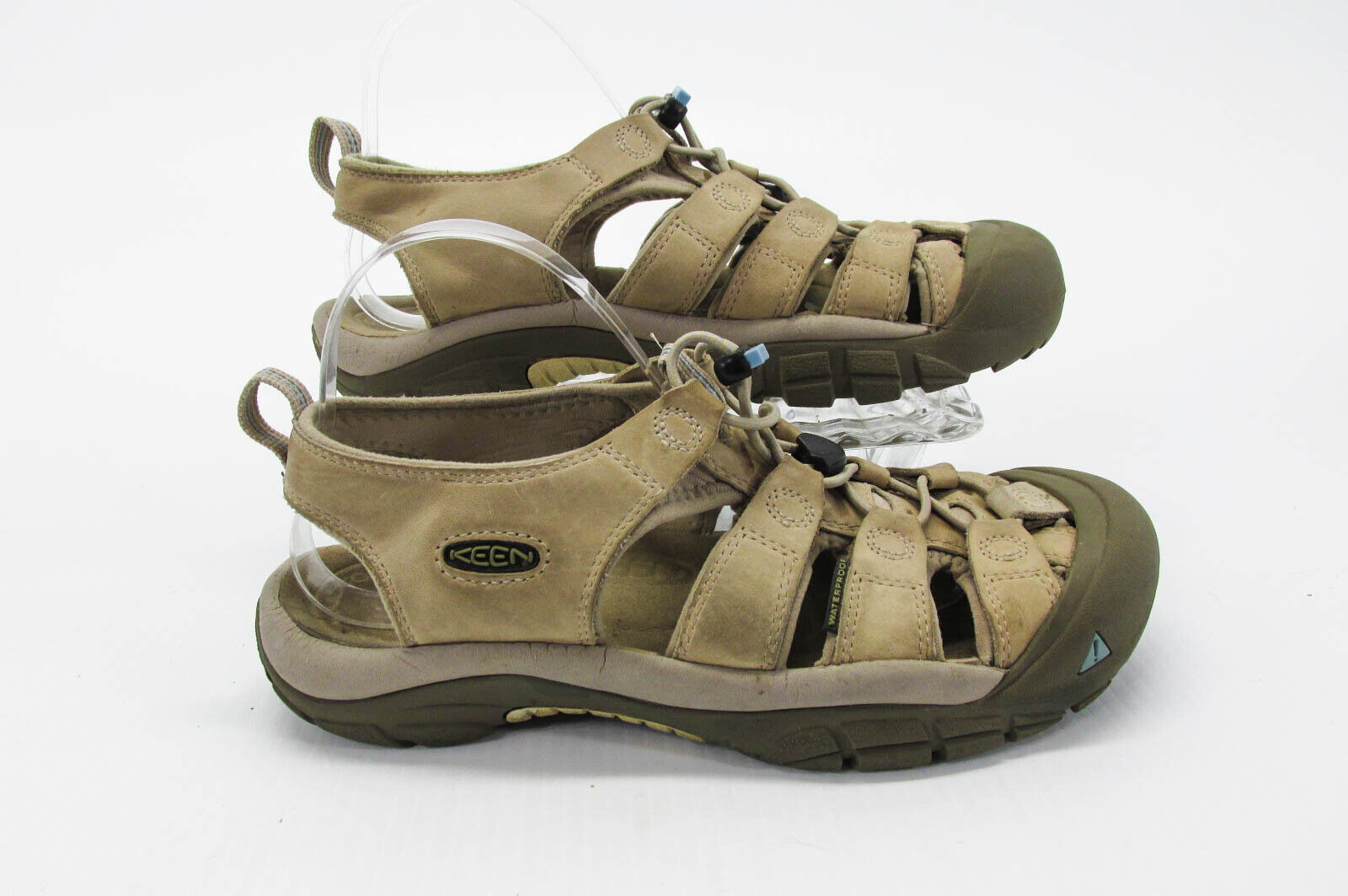 Sandali Keen da uomo Newport H2 taglia 8 5 marrone chiaro scarpe da trekking trail usati vq