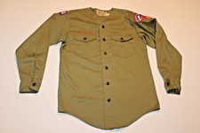 Boy Scouts of America BSA Boys Youth Shirt Vintage Green  Large  No size
