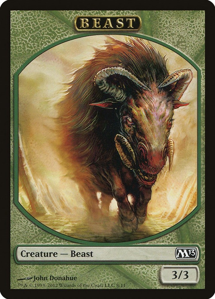 Beast Token #8 (LP) Magic 2013 (M13) (M13) MTG