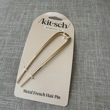 Kitsch Metal French Hair Pin Gold NWT