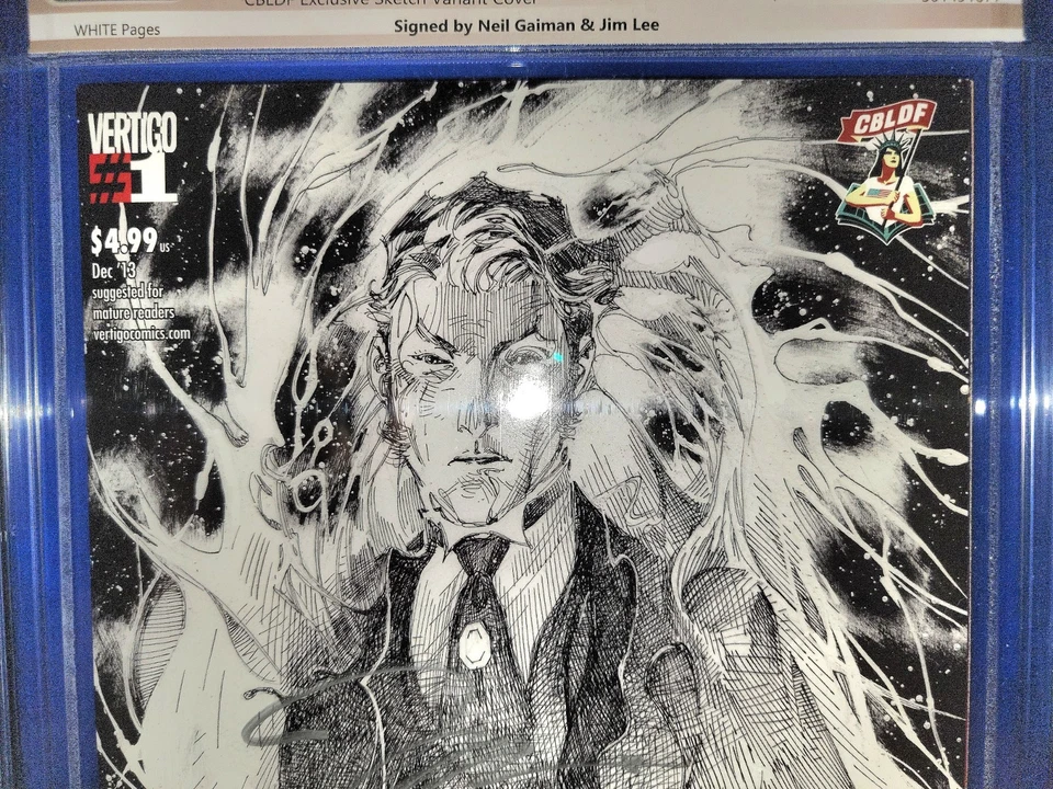 SANDMAN OVERTURE #1 CBLDF JIM LEE VARIANT 9.8 GRADED. NEIL GAIMAN, LEE SIGNED!  - Image 2 of 4