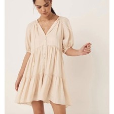 Spell and The Gypsy Linen Mini Almond Dress