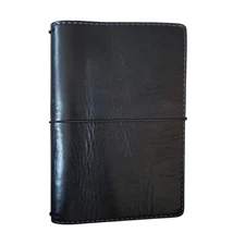 Chic Sparrow Deluxe Mr. Darcy Black Leather B6 Slim Traveler's Journal Cover USA
