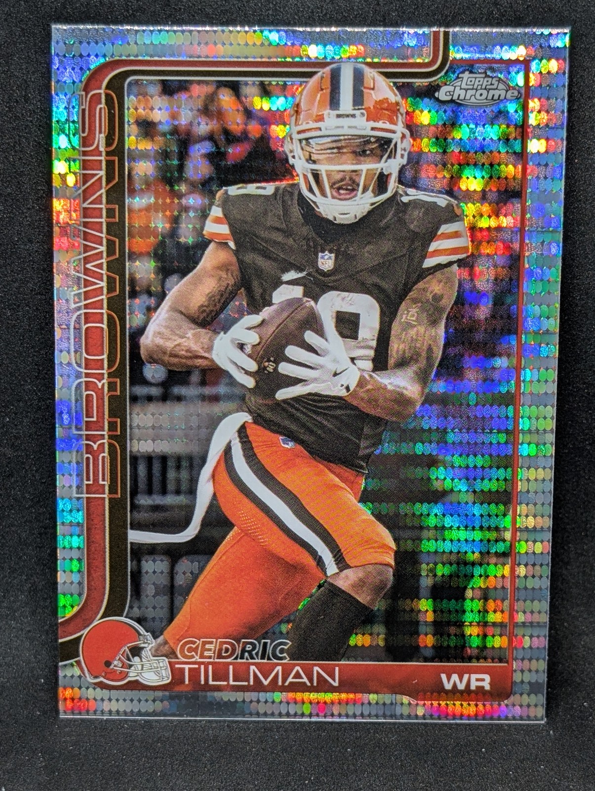 2025 Topps Chrome #67 Cedric Tillman Pulsar Refractor