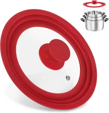 Universal Lids for Pots, Pans and Skillets, Replacement Pan Lid with Tempered Gl