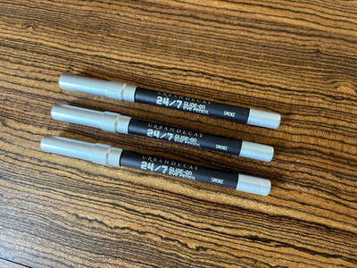  URBAN DECAY 24/7  EYE PENCIL WATERPROOF SMOKE TRAVEL LOT OF 3 LINERS