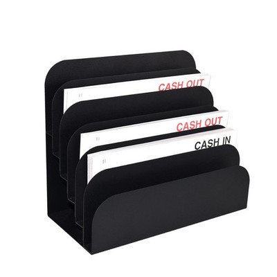 STEELMASTER 6 Slot File and Desk Organizer Organizer Black Coat Finish