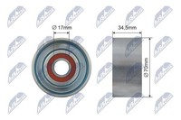 NTY RNK-NS-038 Spannrolle, Keilrippenriemen Passend FüR Nissan