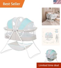 Baby Bassinet Travel Bed Portability Folding Canopy Bedside Sleeper