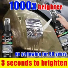 Headlight Restoration Spray Lens Scratch Oxidation Yellowing Cleaner