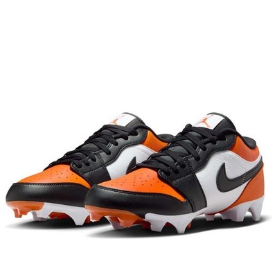 Size 16 Air Jordan 1 Low TD Football Cleat Starfish Orange White