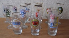 DDR Bierglas Sport Motiv Glas Fu&szlig;ball Volleyball Friedensfahrt Sportfest...