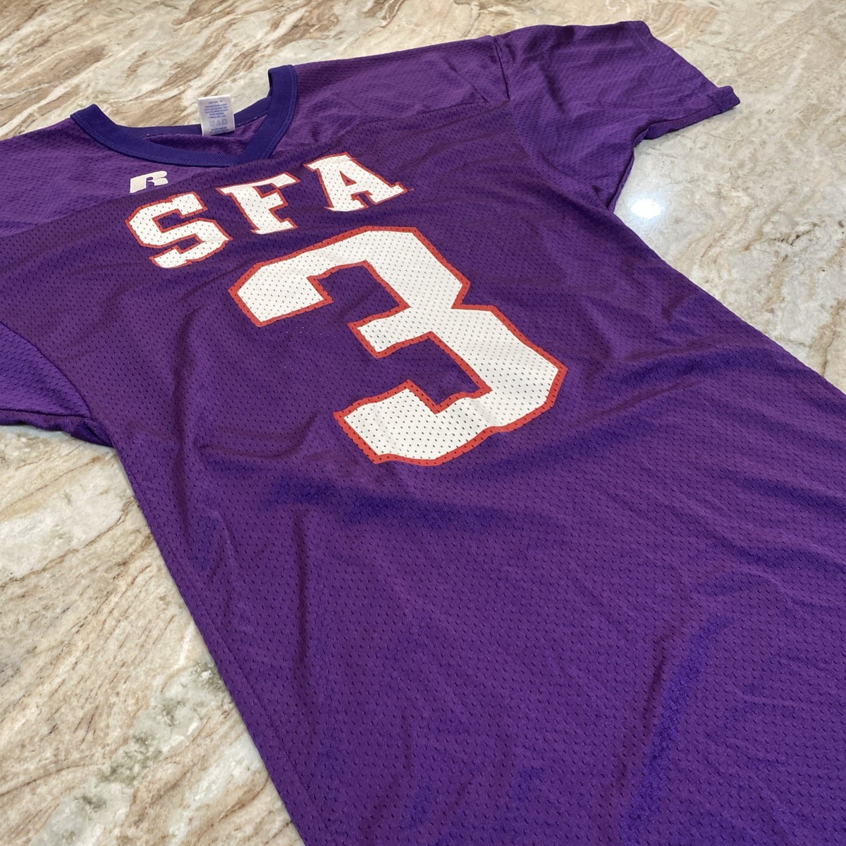 Vtg Russell Mens Purple Stephen F. Austin SFA Lumberjacks Football