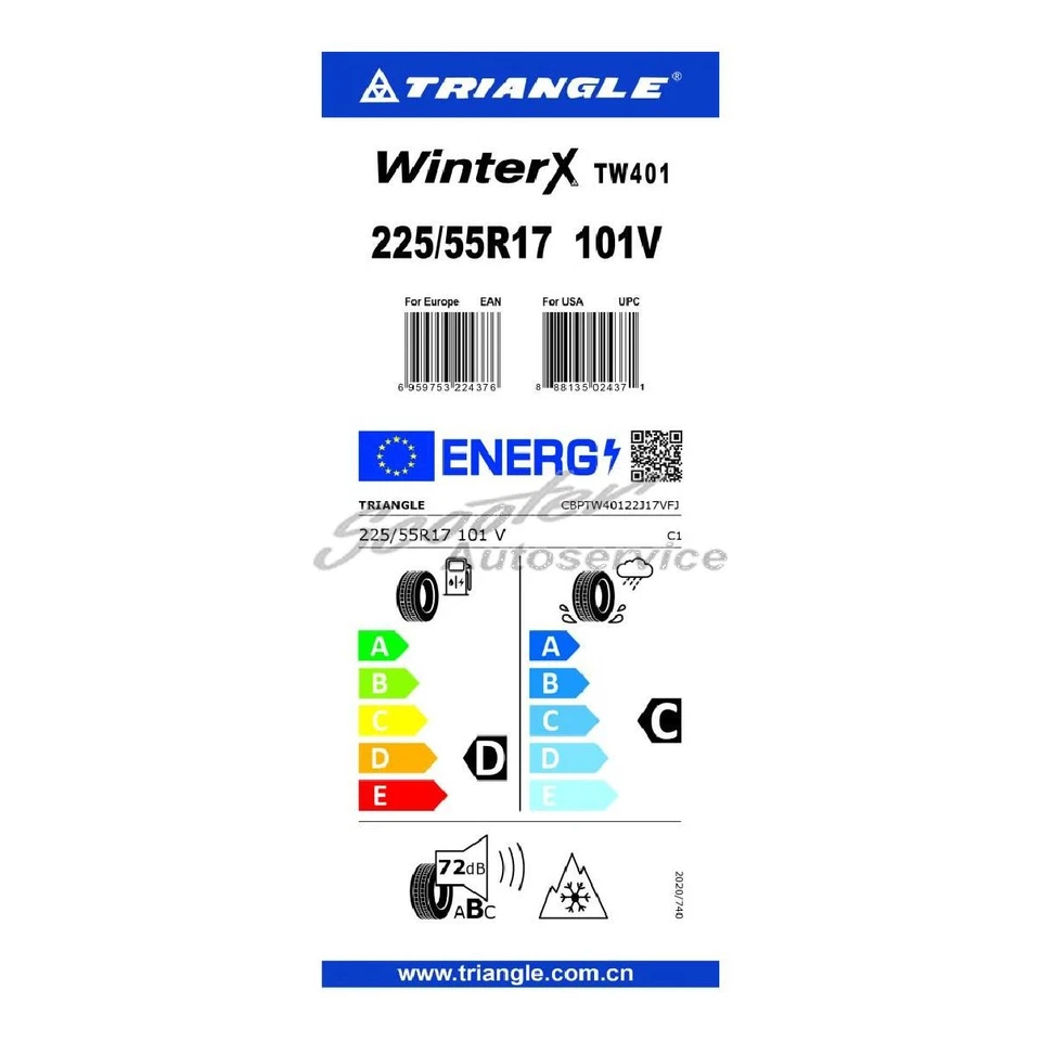Triangle Winter-Reifen 225/55R17 101V 3PMSF XL (97V 94T 94H) | 17224 - Bild 2 von 3
