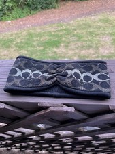 VERY LIGHTLY USED Coach Black and Metallic "C" Logo Sweater Winter Headband