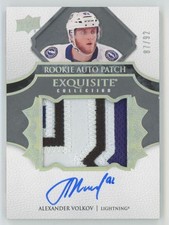 2019-20 UD Exquisite Collection RPA Patch Alexander Volkov RC Auto 87/92 #EC-AV