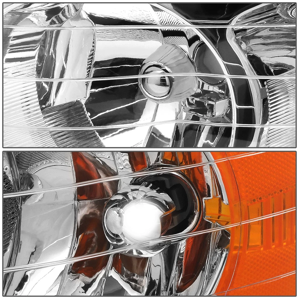 PARA 02-05 DODGE RAM 1500 2500 3500 CARCASA CROMADA ÁMBAR FAROS ESQUINEROS LÁMPARAS Foto 3 de 4