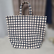 mina perhonen Lattice Tote Bag 2020 S/S Ecru Cotton, Excellent Condition