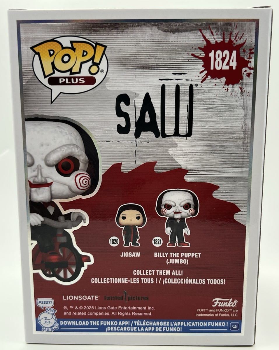 Funko Pop! Jumbo – Saw – Billy The Puppet – Figurine Vinyle 25,4 Cm – Collection Horreur – Cadeau Fan Movies – Officiel