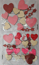 Assortment Size/Shapes Valentine Stickers/ Valentine DIY Craft/ Valentine's Day