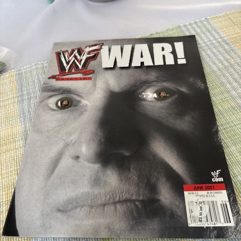 WWF Magazine June 2001 Vince McMahon Cover WCW w Poster
