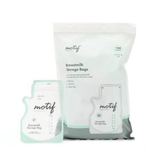 Motif Medical Breastmilk Storage Bags 100 Count BPA-Free Leak Proof Freezer Safe
