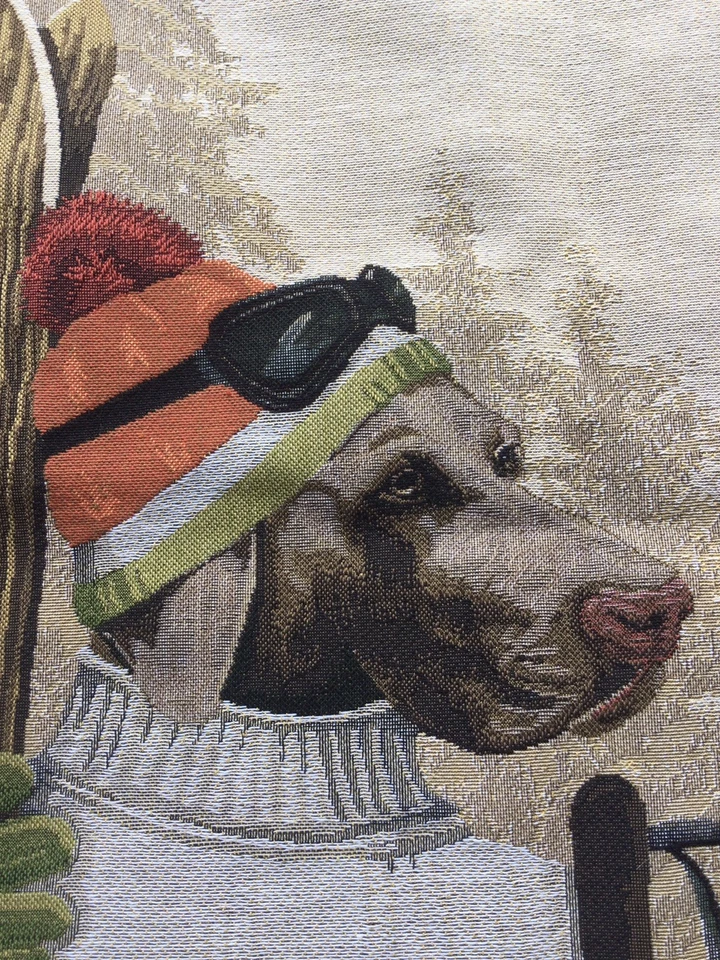 Гобелен наволочка 61 лыж ретро собаки многоцветный - Изображение 4 из 4