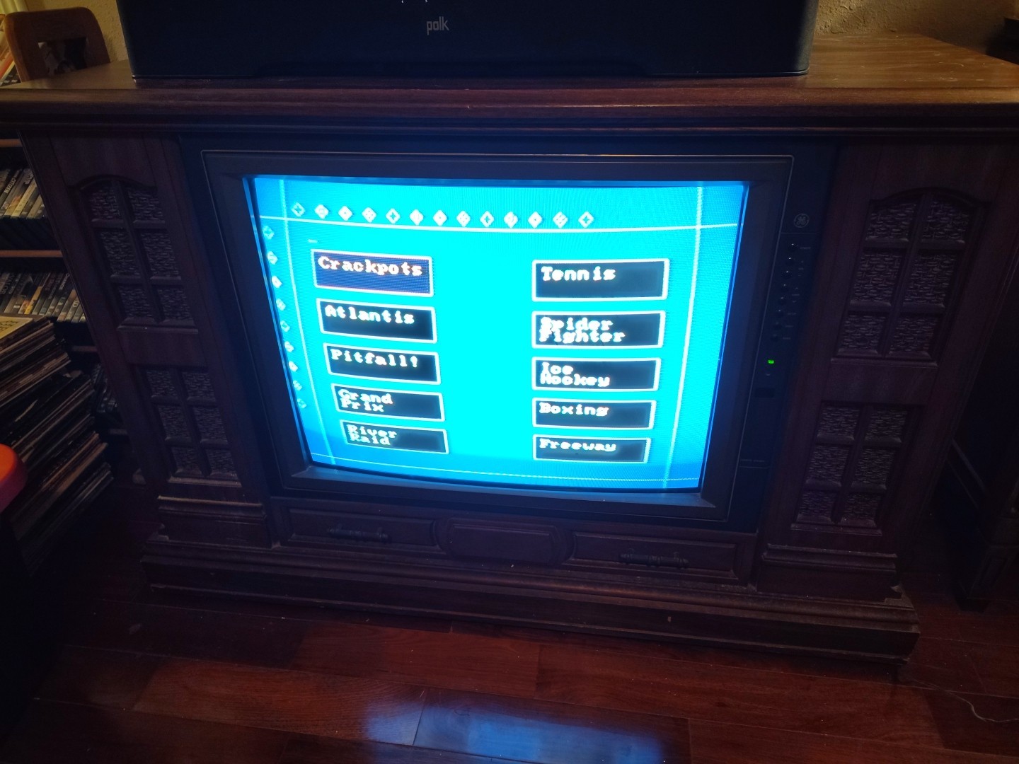 Vintage Wood Console 27" G.E. TV 