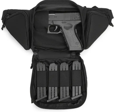Pistolen Holster Gürteltasche, mit Platz für Kurzwaffe + 4 Magazine