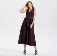 Women's NWT Sleeveless Knit Midi A-Line Dress - A New Day- Dark Purple- Small