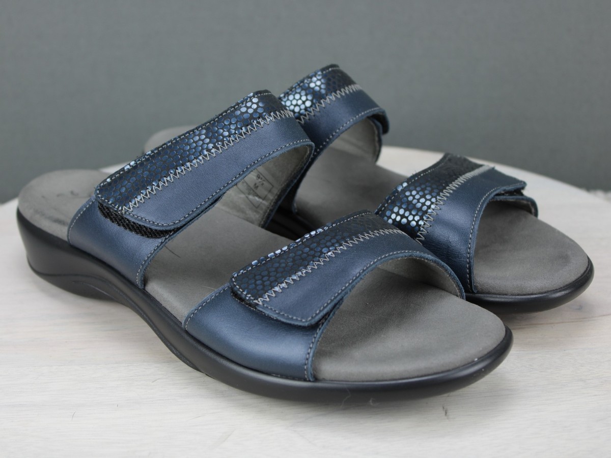 SAS Tripad Comfort Sandals Women Navy Blue Leather Casual