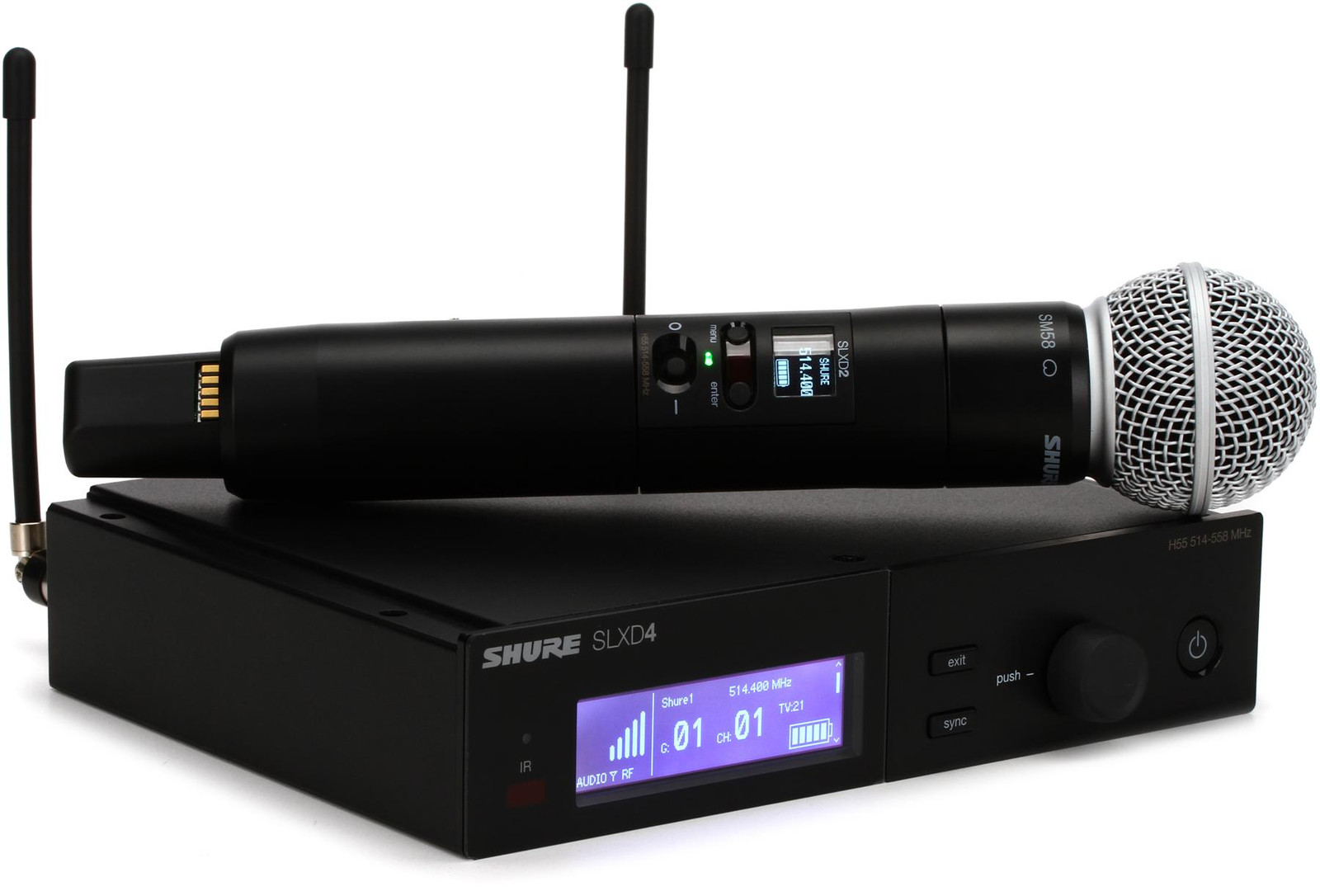 Shure SLXD24/SM58 Wireless Mic System for H55 Band with SM58 Mic
