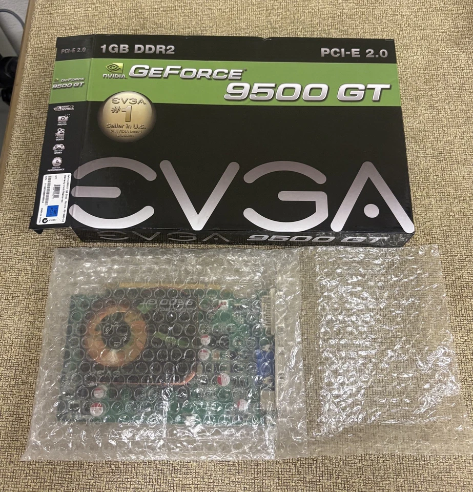 Nvidia GeForce 9500 GT 1GB DDR2 PCI-E 2.0 Graphics Card And Adapters Open Box - Image 2 of 4