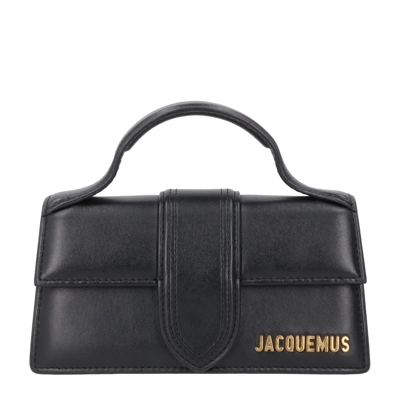 Bolso de Hombro JACQUEMUS Mujer Le Bambino Cuero Negro Asa Superior OS RRP 585