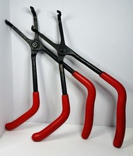 Snap-on Tools USA Made Red Soft Grip Long Hose Plier Set HG416EP HG410EP