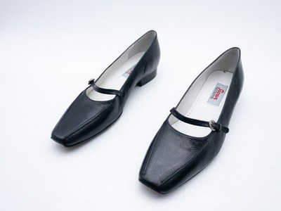 Sioux Damen Ballerina Slipper Halbschuh Leder schwarz Gr. 41 EU Art. 36148-98