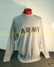 GENUINE US ARMY PT PHYSICAL FITNESS GRAY LONG SLEEVE T SHIRT Extra Large - VGC