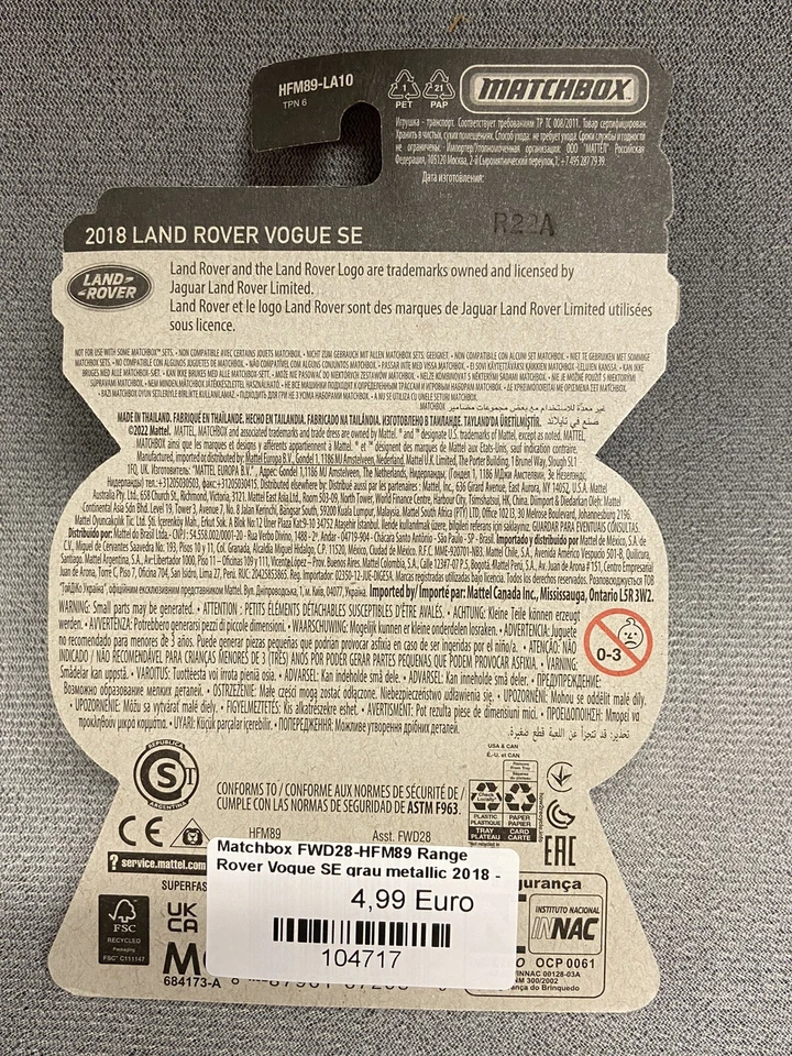 Matchbox Range Rover 2019 Moving Parts Serie - Immagine 2 di 2