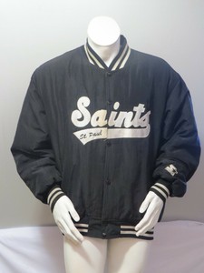 saints pullover starter jacket