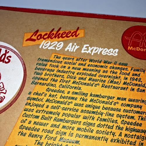 McDonald’s Lockheed 1929 Air Express Die Cast Bank 1996 - Bild 15 von 18