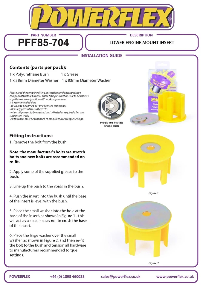 Inserto de Montaje Motor Inferior Powerflex Grande Para VW Passat Cc 35 Mid08 En - Imagen 3 de 4