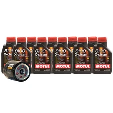 10L Motul 8100 X-CLEAN 5W40 Wix Filter Motor Oil Change Kit API SN