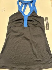 Body Wrappers Dance Top Micro Tech Dance Team Top Black And Blue Size M