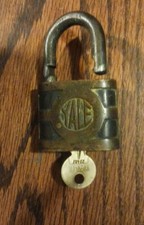 Antique Yale Towne Padlock w/ Key Works Vintage Lock Made in USA