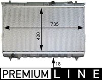 Mahle KüHler WasserküHler MotorküHler FüR Hyundai Santa Fé I Sm 2.0 Crdi 4X4