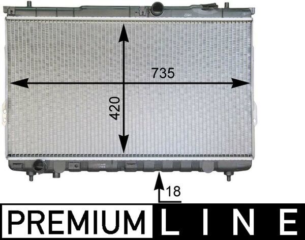 Mahle KüHler WasserküHler MotorküHler FüR Hyundai Santa Fé I Sm 2.0 Crdi 4X4-image