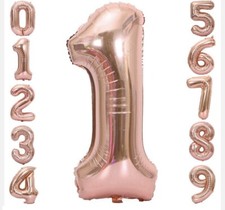 32" Number Balloons Rose Gold Foil Helium Happy Birthday Party Fun Air D�cor Fun