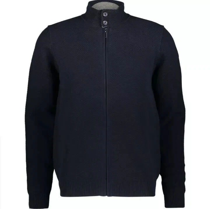 new mens HOLLAND ESQUIRE woven zip jacket jumper cardigan size L RRP £200 ;